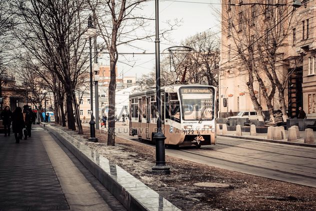 Tram in street of Moscow - Free image #200757