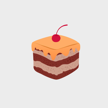 Cute Vector Cupcake - Free vector #202077
