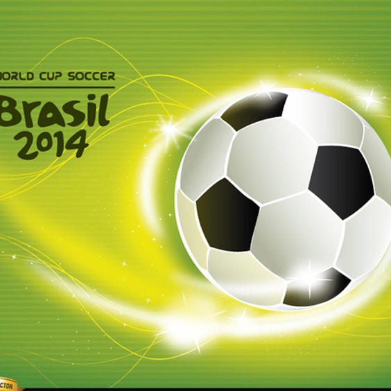 Free Vector Soccer World Cup 2014 Background - vector gratuit #202247 