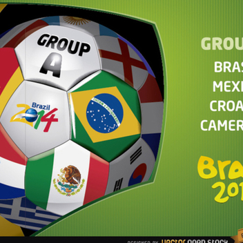 World Cup 2014 Vector Soccer Ball - vector #202357 gratis