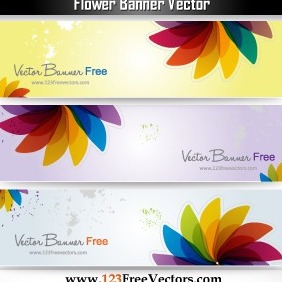Flower Banner Vector - Free vector #203157