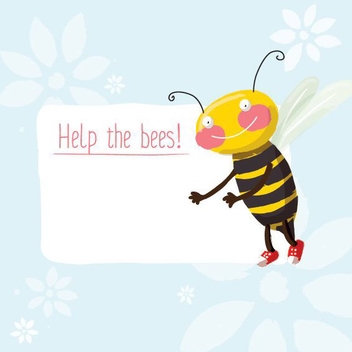 Help The Bees - vector gratuit #205657 