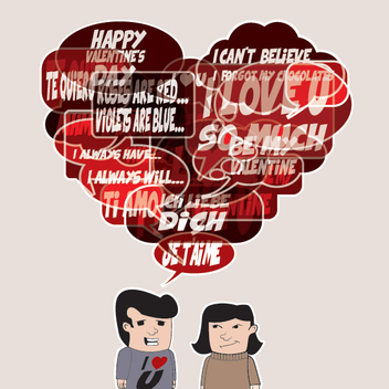 Valentine's Dialogue - Free vector #205897