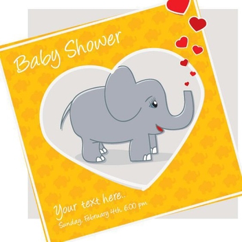 Baby Shower Invitation - vector gratuit #205927 