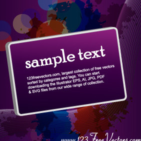 Purple Vector Background With Banner - Free vector #206147