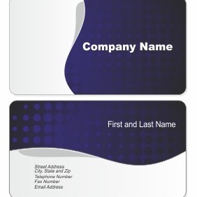 Abstract Wave Business Cards - vector gratuit #206297 