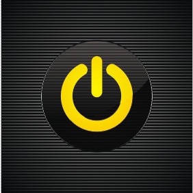 Glass Power Button - Free vector #207157