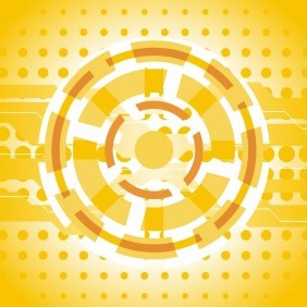 Orange Hi-tech Background - vector #207737 gratis