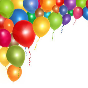 Flying Balloons - Free vector #207807