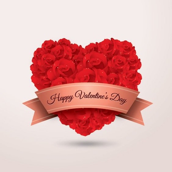 Valentine Roses - vector gratuit #208277 