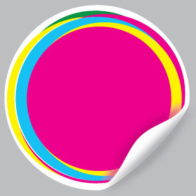Pink Vector Sticker - vector #210337 gratis
