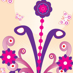 Hippy Flower - Free vector #211097