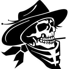 Cowboy Skull Vector - Free vector #211907