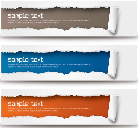 Ripped Banners - vector gratuit #212487 