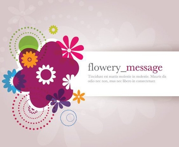 Flowery Message - vector gratuit #212677 