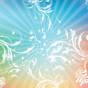 Swirly Lined Colorful Vector Background - Kostenloses vector #213517