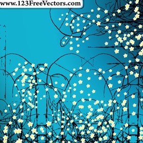 Flower Abstract Background Vector - Free vector #214227