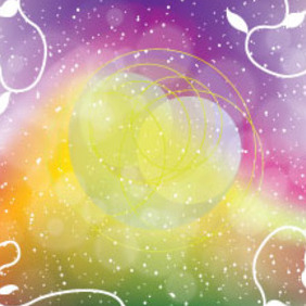 Nature Circles In Colored Vector Background - Free vector #214427
