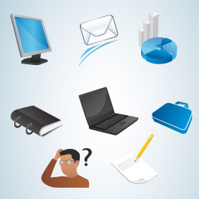 Various Office Vector Icons - Free vector #214467
