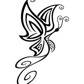 Tattoo Butterfly Vector - бесплатный vector #214877