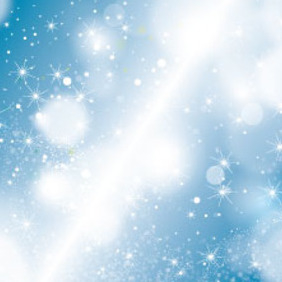 Stars In Blue Sky Vector Graphic - Free vector #215457