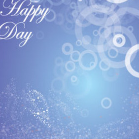 Happy Day Blue Background Vector Graphic - vector #215687 gratis