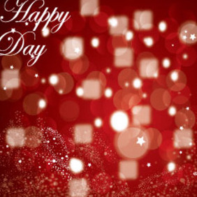 Happy Day Red Background Vector Graphic - бесплатный vector #215837