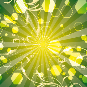 Green Life Swirls Art Vector Line - бесплатный vector #215947
