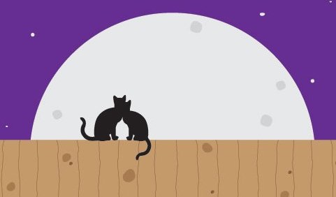 Moon Cats - бесплатный vector #216197