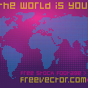 Free Dotted World Map - бесплатный vector #217037