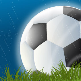 Football In The Rain - Free vector #217157
