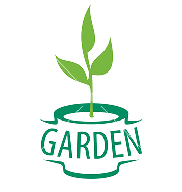 Free logo sapling in a pot for the garden vector - Kostenloses vector #217407