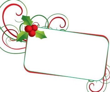Christmas Mistletoe Banner - Free vector #217557