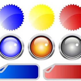 Glossy Buttons - vector #217887 gratis