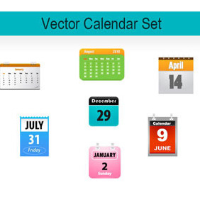 Calendar Icons - Kostenloses vector #218517