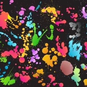 Colourful Splat Background - Free vector #218867