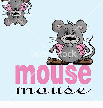 Free beautiful card with text and mouse vector - vector gratuit #219457 