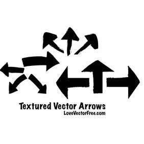 Textured Arrows - Free vector #221127