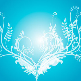 Swirly Blue Vector Graphique - Free vector #221227