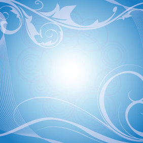 Blue Swirly Background - Kostenloses vector #221337