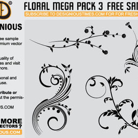 Floral Sample - vector #222707 gratis