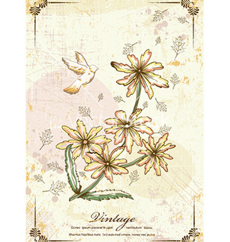 Free vintage floral vector - Free vector #224887