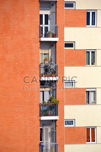 Orange facade of the house - image #271647 gratis