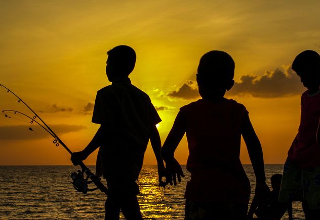 Silhouettes at sunset - image gratuit #271857 