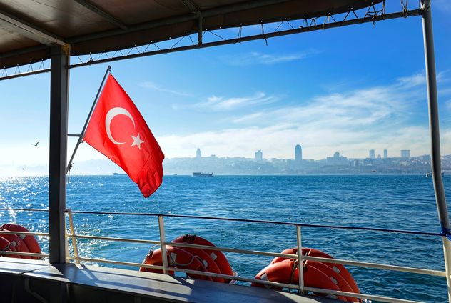 turkish flag on a ferry - image #272507 gratis