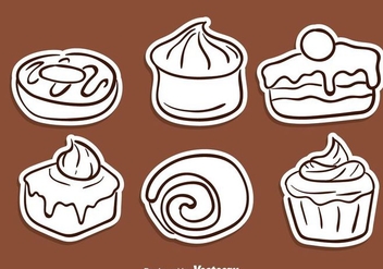 Cake Sketch Icons - Free vector #272817