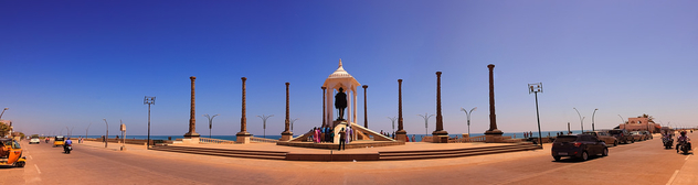 Gandhi Statue in Panorama,pondicherry - image #296427 gratis