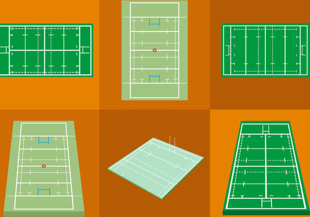Rugby Pitch - vector gratuit #297647 