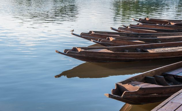Wooden boats on a pier - бесплатный image #301457