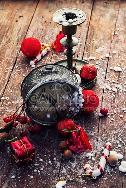 Alarm clock and Christmas decorations - Free image #302017